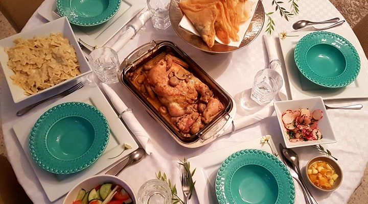 Super Dbara pour des invités: poulet farçi